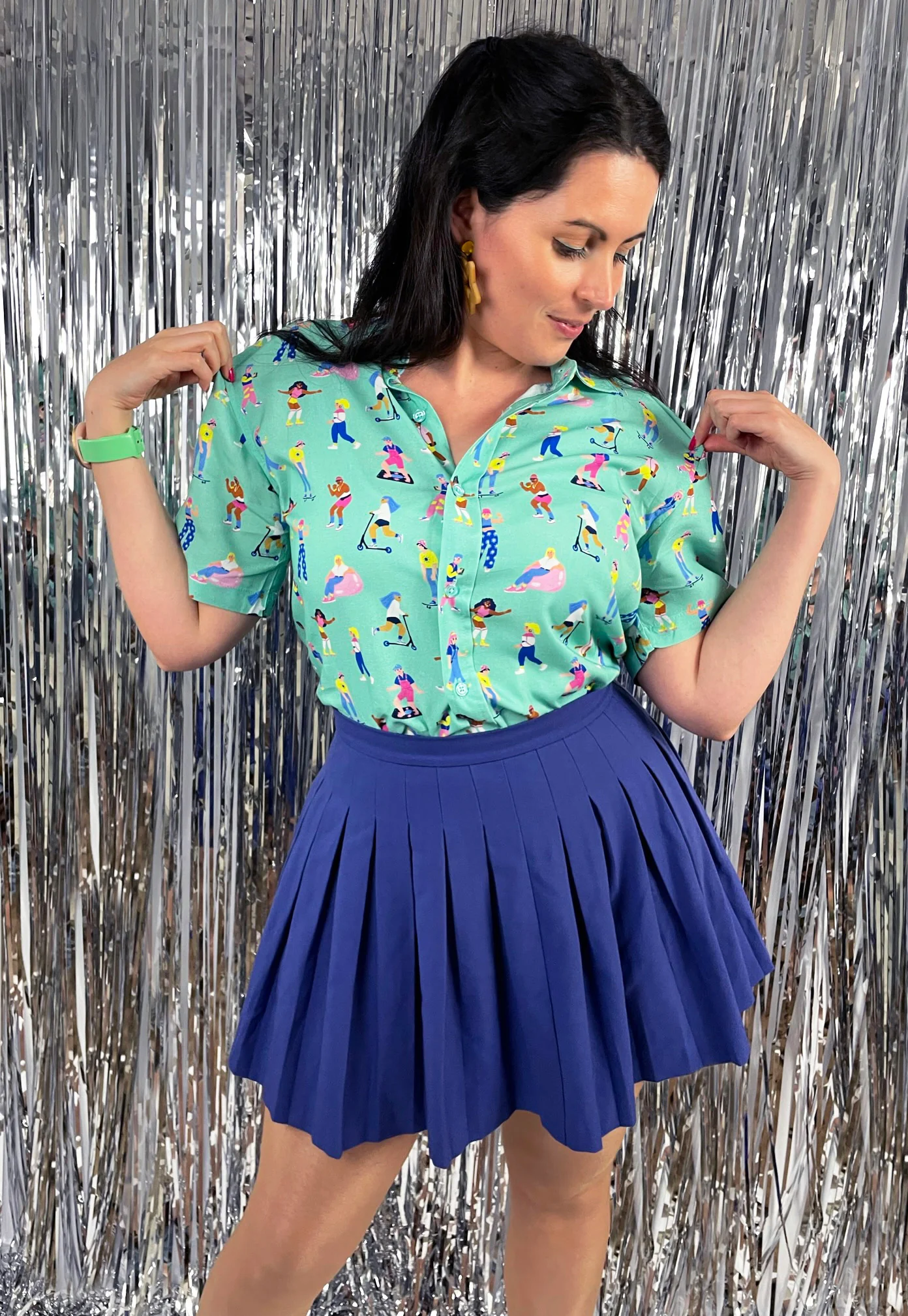 90s Living Illustrated Unisex Pattern Shirt - Image 4