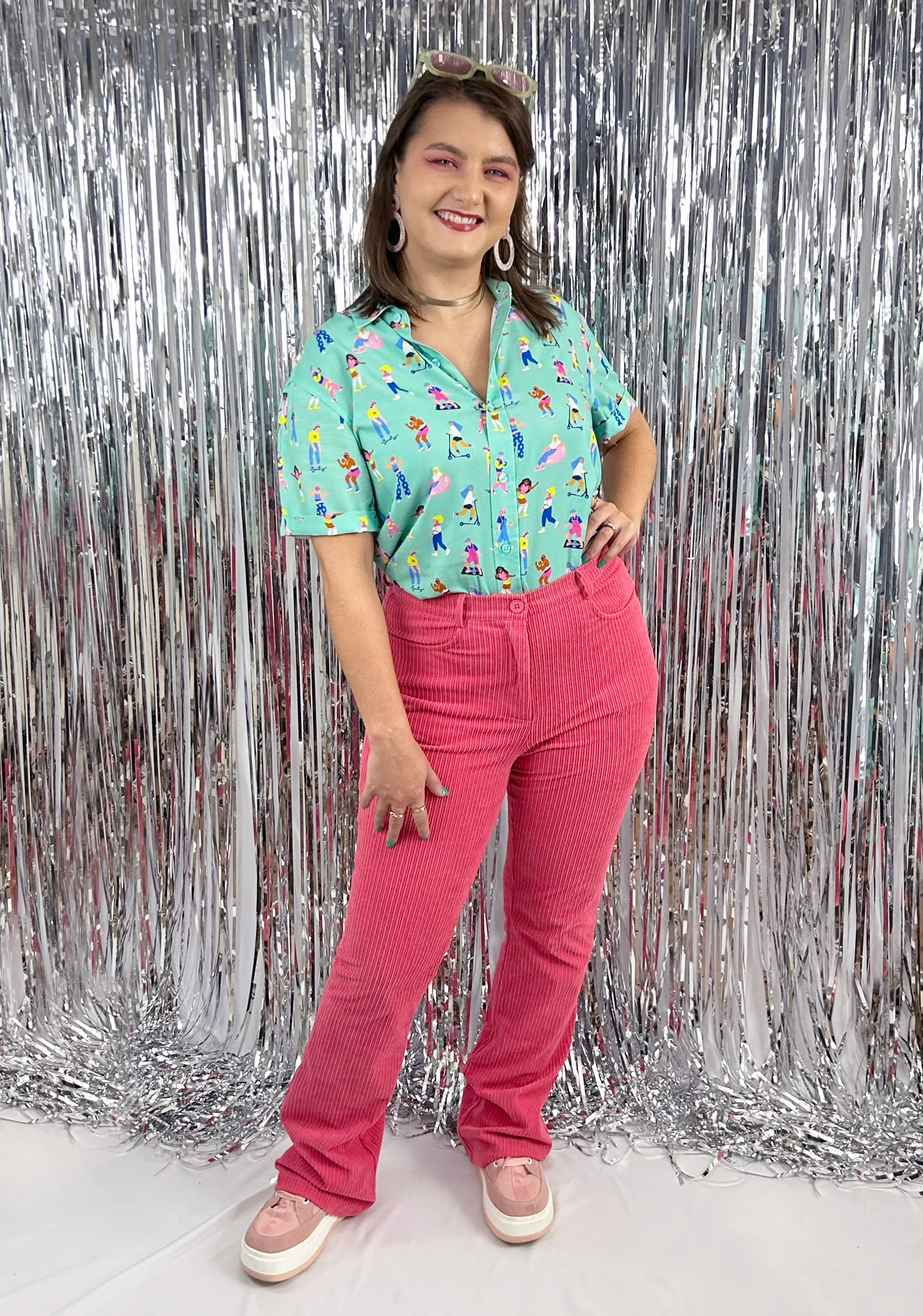 90s Living Illustrated Unisex Pattern Shirt - Image 6