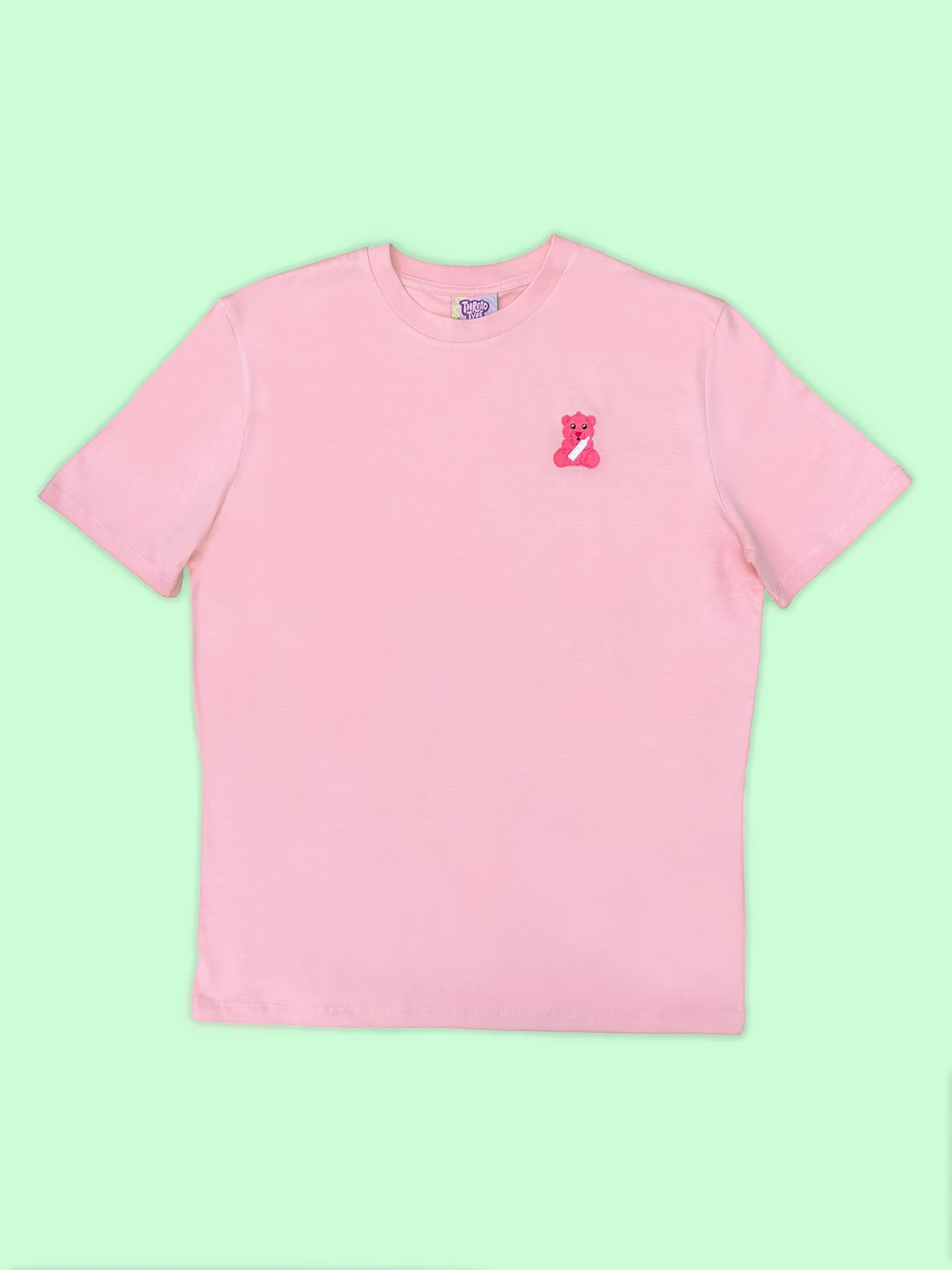90s Scented Bear Embroidered T-shirt - Image 5