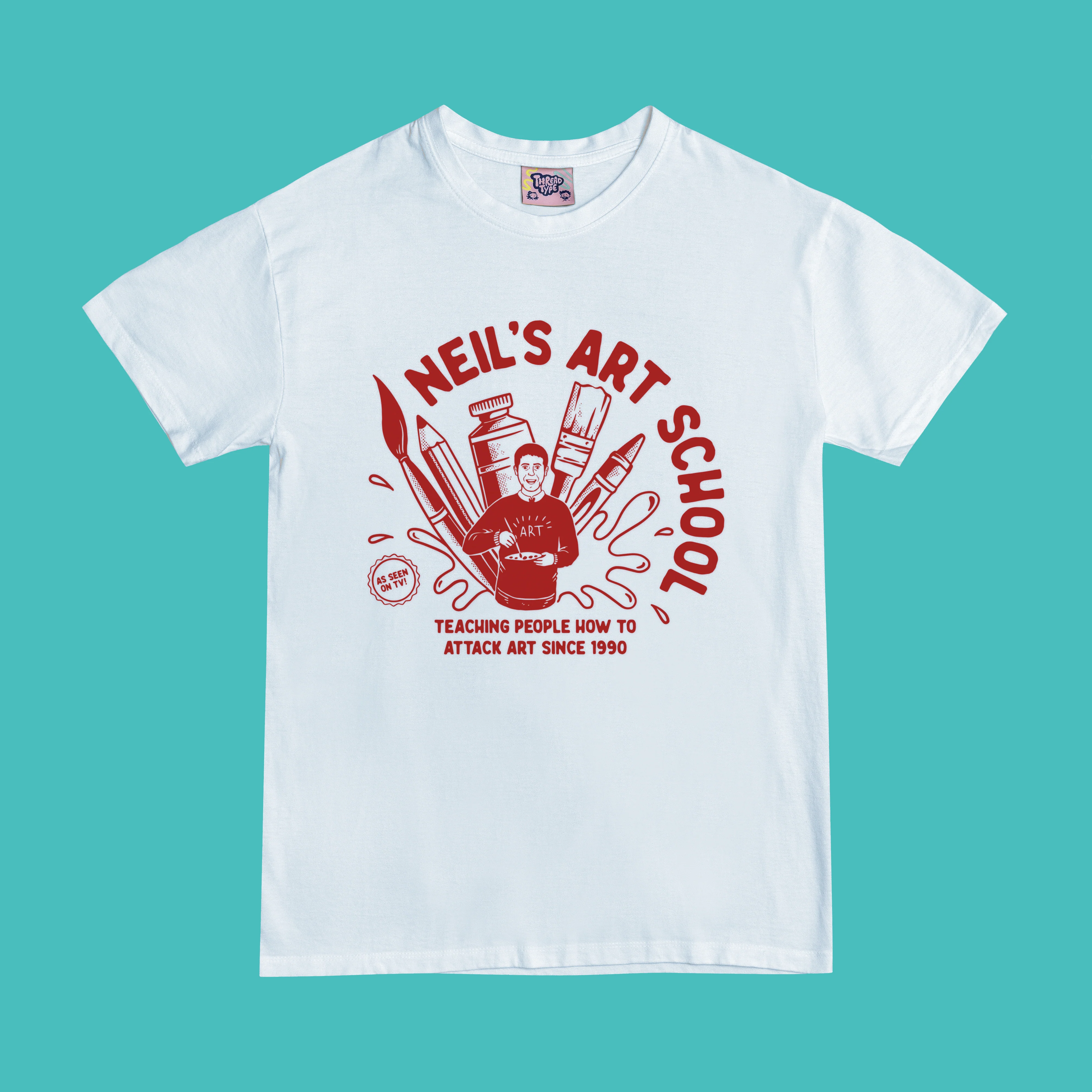 Neil’s Art School Screen Printed T-shirt - Image 3