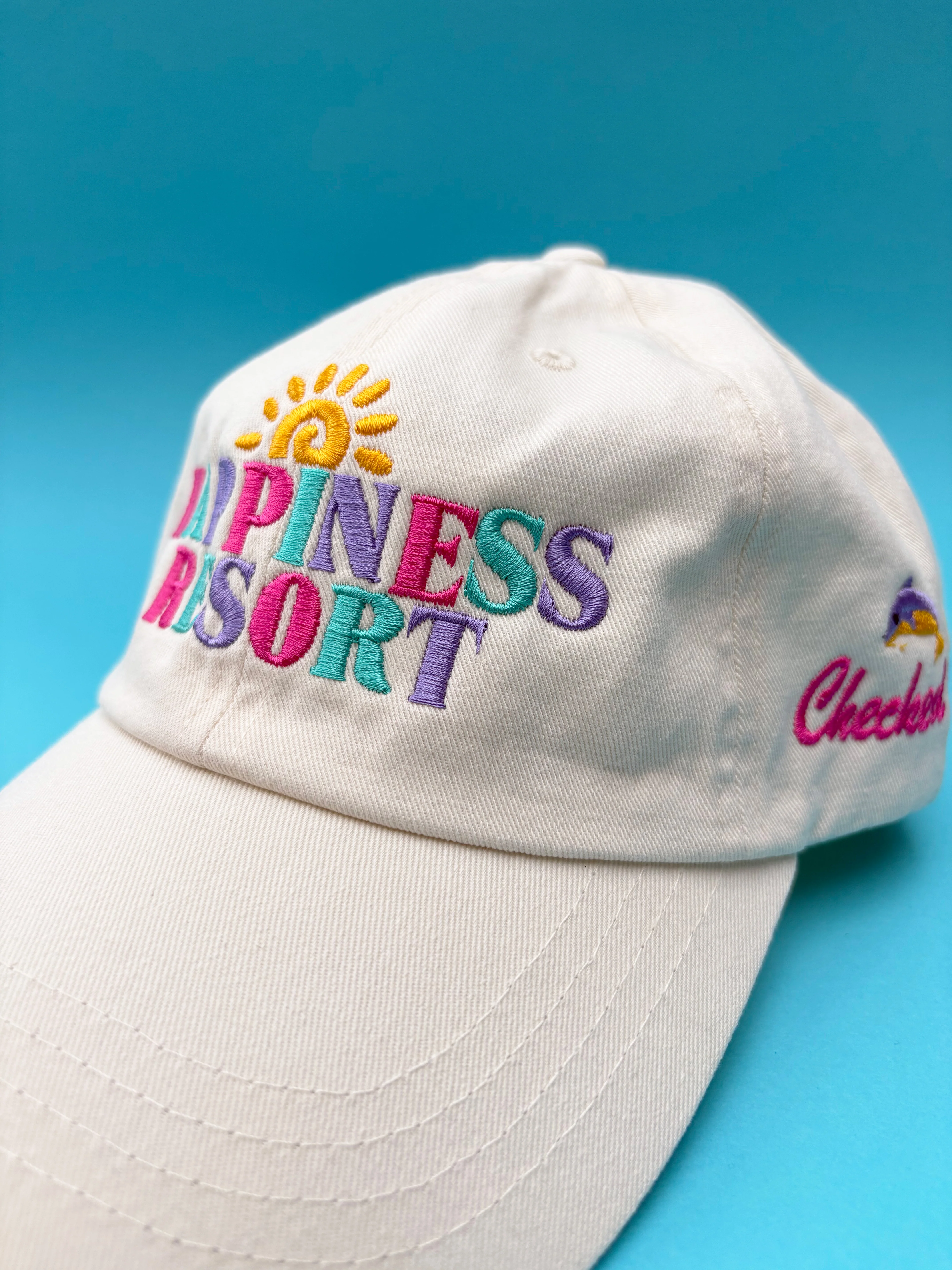 Happiness Resort Embroidered Cap - Image 4