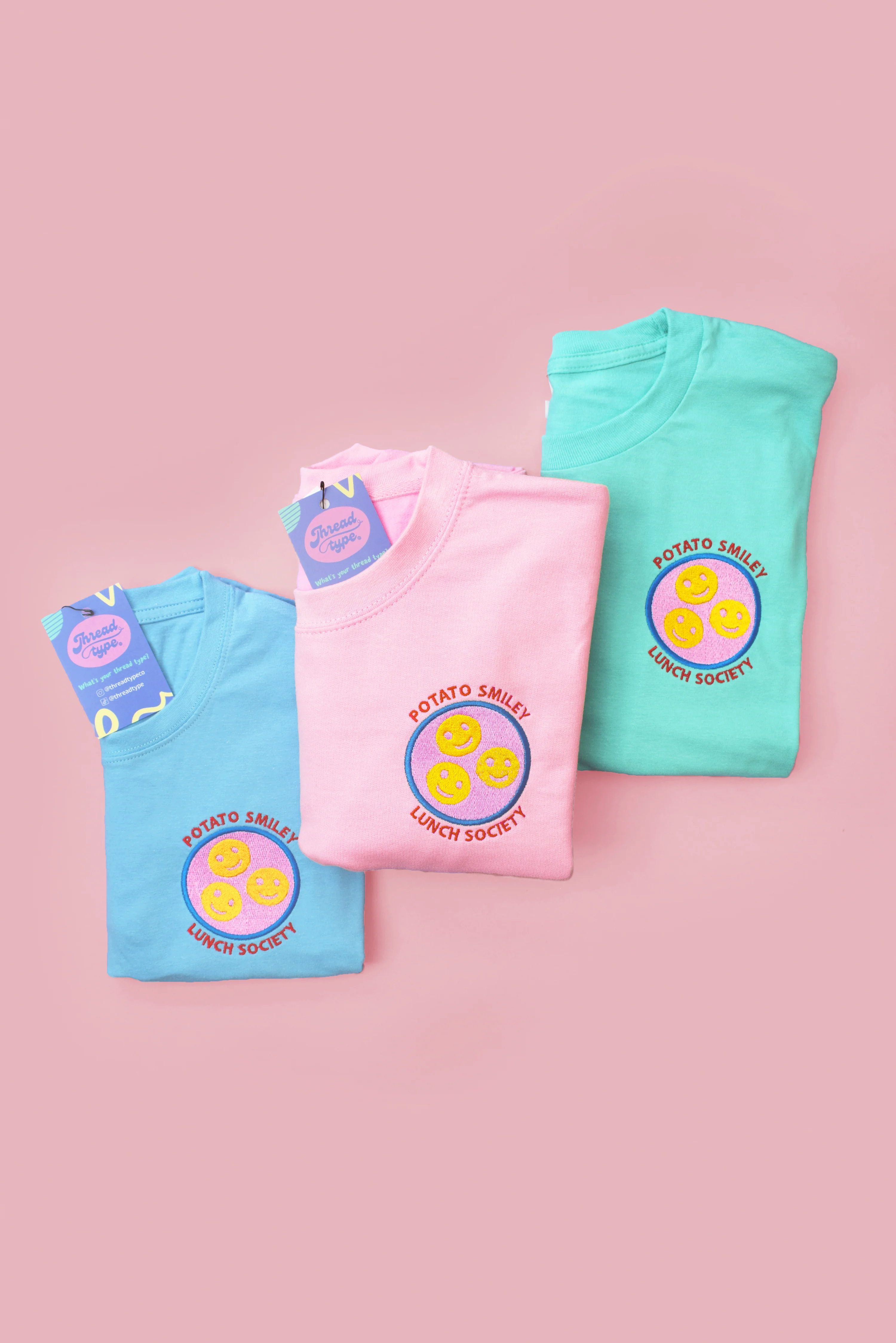 Potato Smiley Lunch Society Embroidered - T-shirt - Image 4
