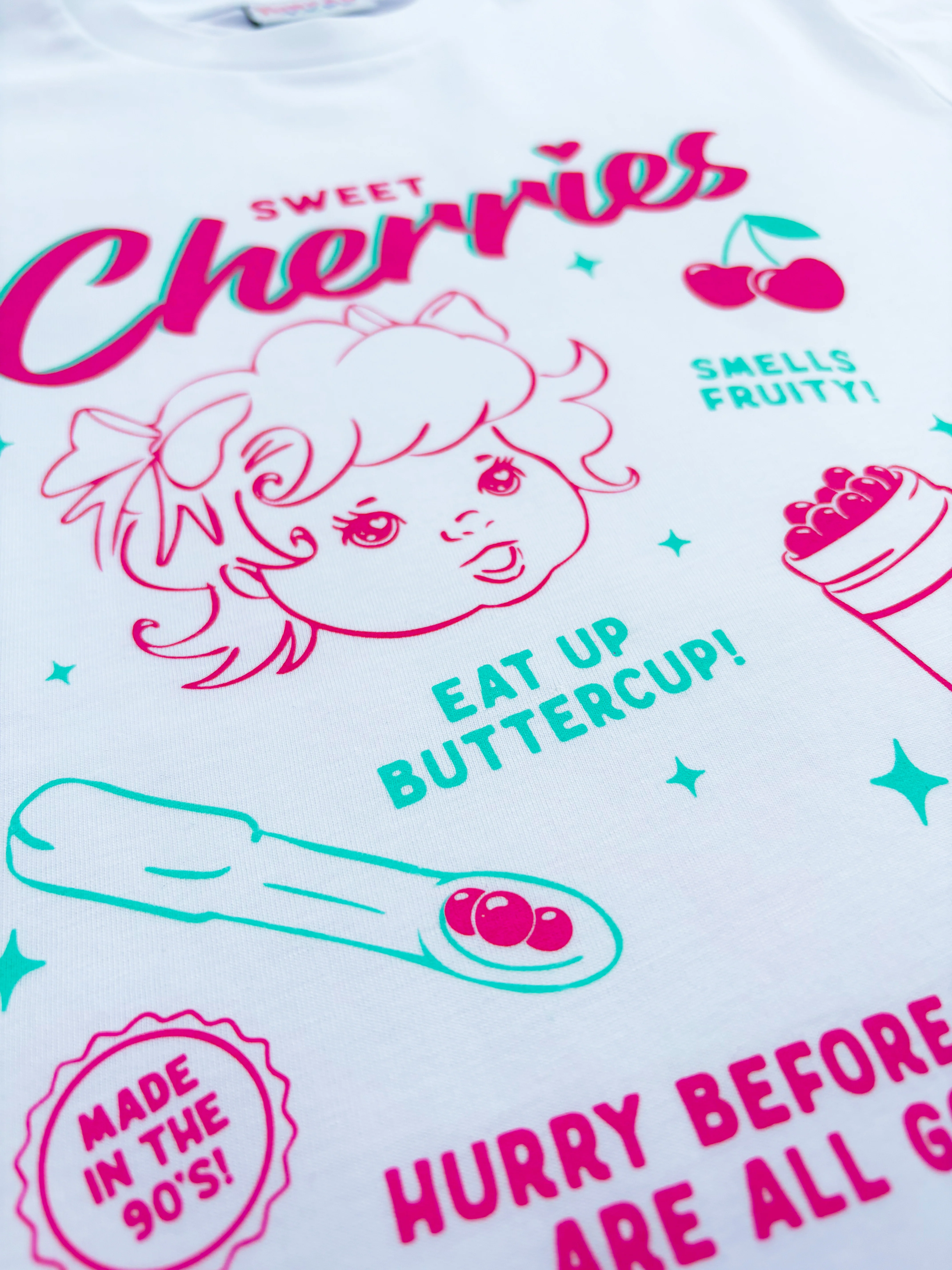 Sweet Cherries Screen Printed T-shirt - Image 2
