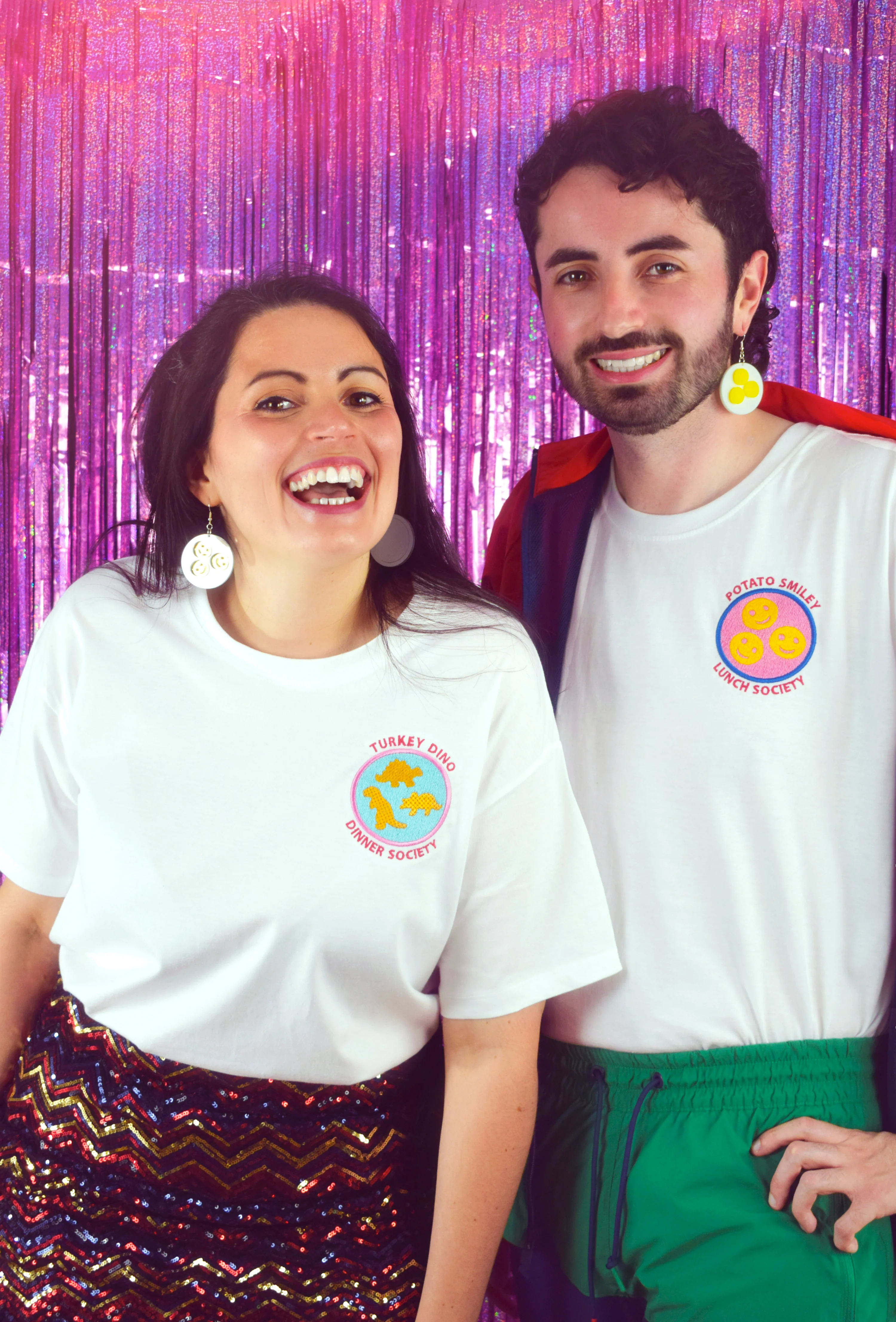 Turkey Dino Dinner Society Embroidered - T-shirt - Image 3