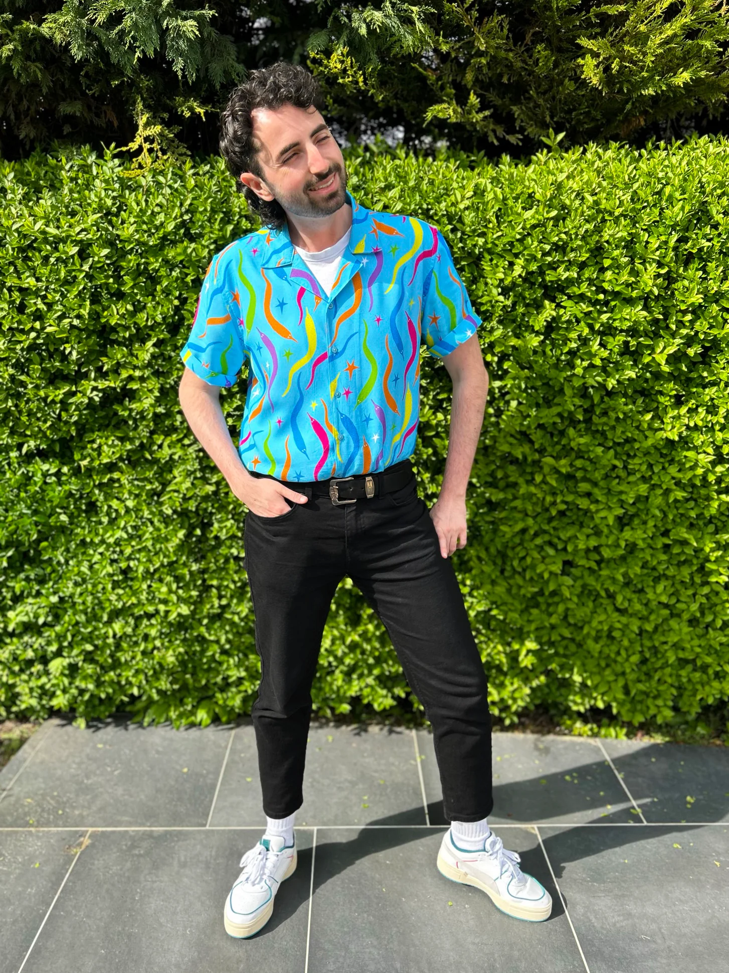 Wiggly Unisex Hawaiian Shirt - Image 3