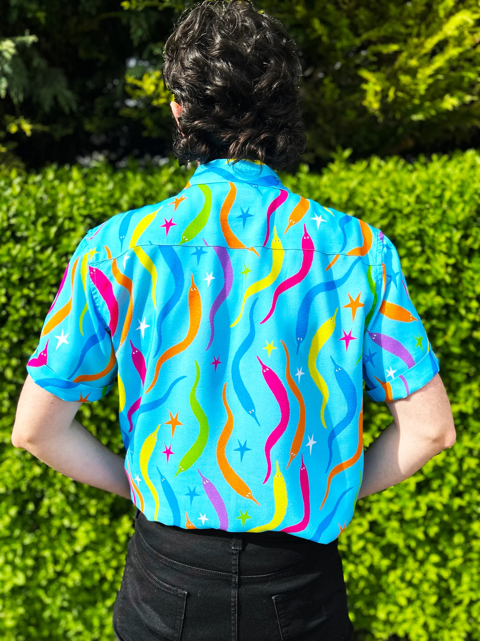 Wiggly Unisex Hawaiian Shirt - Image 4
